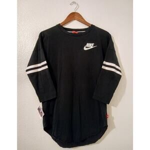Nike Women’s Long Sleeve Shirt Black Just Do It Back Graphic SZ M RARE
